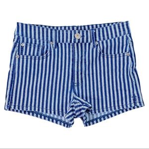 Woman’s American Eagle hi-rise shortie jean shorts size 6